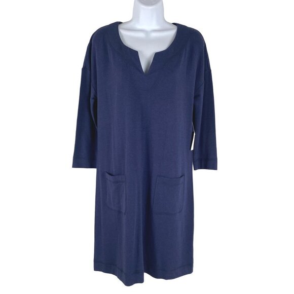 Lilly Pulitzer UPF 50+ Joyce Dress Small True Navy Blue V-Neck‎ NWT DR-1418 - Picture 1 of 13